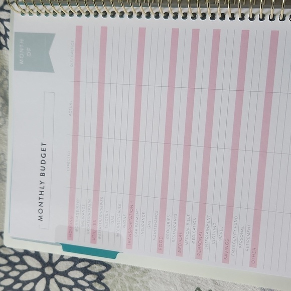 Recollections Budget Spiral Planner Undated  New Unused - Picture 7 of 13
